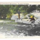 Fishing in Canada Inland Waters Saint John New Brunswick Vintage Postcard Fishing in Canada Inland Waters Saint John New Brunswick Vintage Postcard