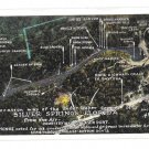 FLorida Silver Springs Aerial View Location Map of Under Water Scenes Vtg Postcard