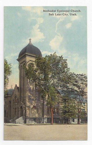 Salt Lake City Utah Methodist Episcopal Church ca 1913 Vintage Postcard