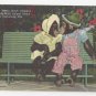 St Petersburg FL Wild Animal Ranch Dressed Chimpanzees Romance 1951 Curteich Linen Postcard
