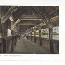 Switzerland Luzern Lucerne Kapellbrucke Interior Bridge Vintage UDB Postcard c 1905