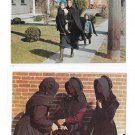 Amish Women in Discussion Mother with Children 2 Lancaster County Pa Postcards