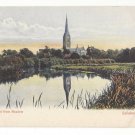 England UK Salisbury Cathedral from Meadow Vintage Milton Artletto Postcard England UK Salisbury Cathedral from Meadow Vintage Milton Artletto Postcard