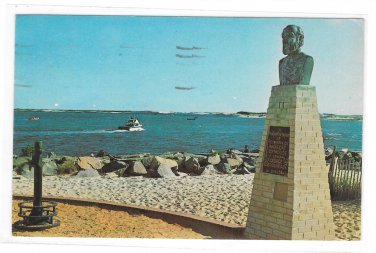 Barnegat Bay NJ Lighthouse Long Beach Island General George Meade Plaque Postcard