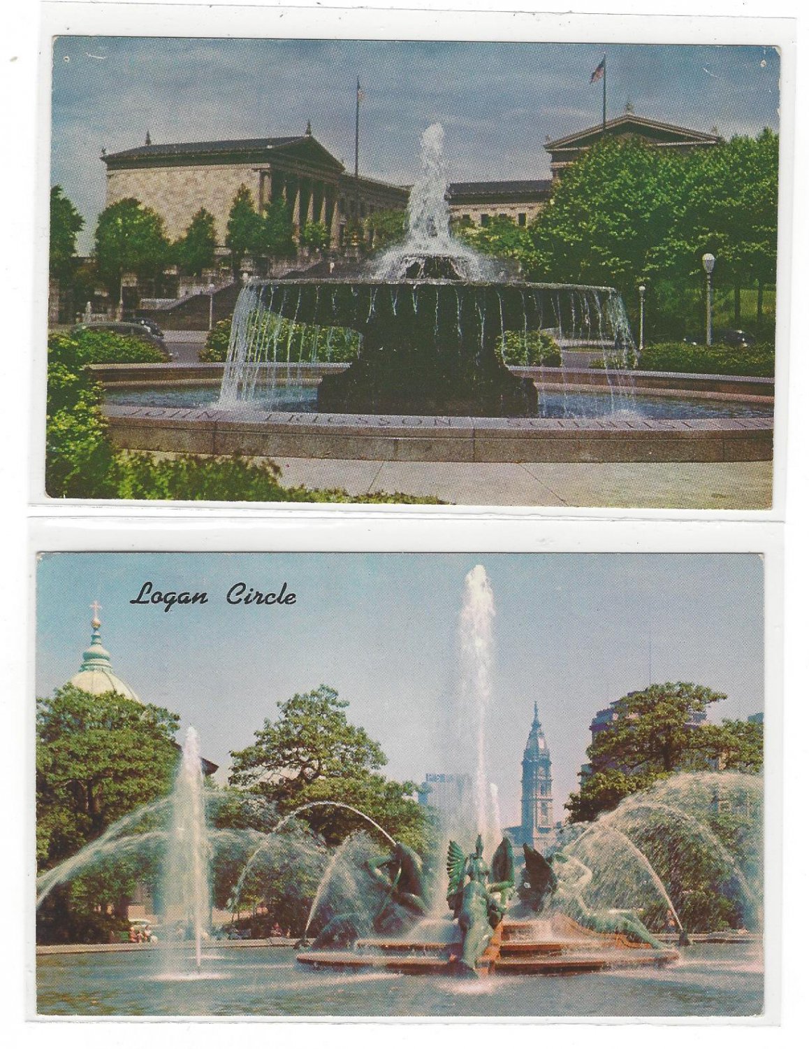 2 Philadelphia PA Water Fountains Swann Memorial Logan Circle Ericsson