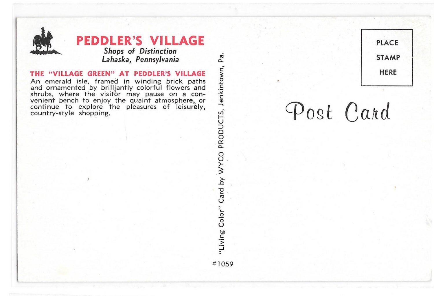 Lahaska PA Painting Peddlers Village Green Map Cock n Bull Restaurant 2 ...