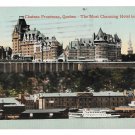 Canada Chateau Frontenac Hotel River View Quebec Vintage Valentine Sons 1915 Postcard