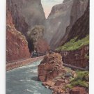 CO Royal Gorge Grand Canyon of the Colorado Arkansas River Train Vntg Postcard