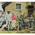 Ozarks Livin Hillbilly Style Family Portrait Maw Paw Kids Dog Missouri 1967 Postcard