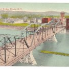 Elmira NY Lake Street Bridge Birds Eye Town View Rubin Bros Postcard