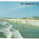 NJ Wildwood Crest Beach by the Sea from Fishing Pier Vintage Postcard