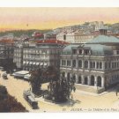 Africa Algeria Alger Le Theatre et la Place Bresson Vtg Hand Tinted LL Lucien Levy Postcard