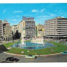Athens Greece Omonia Concord Square Fountain Cars Vtg 4X6 Postcard