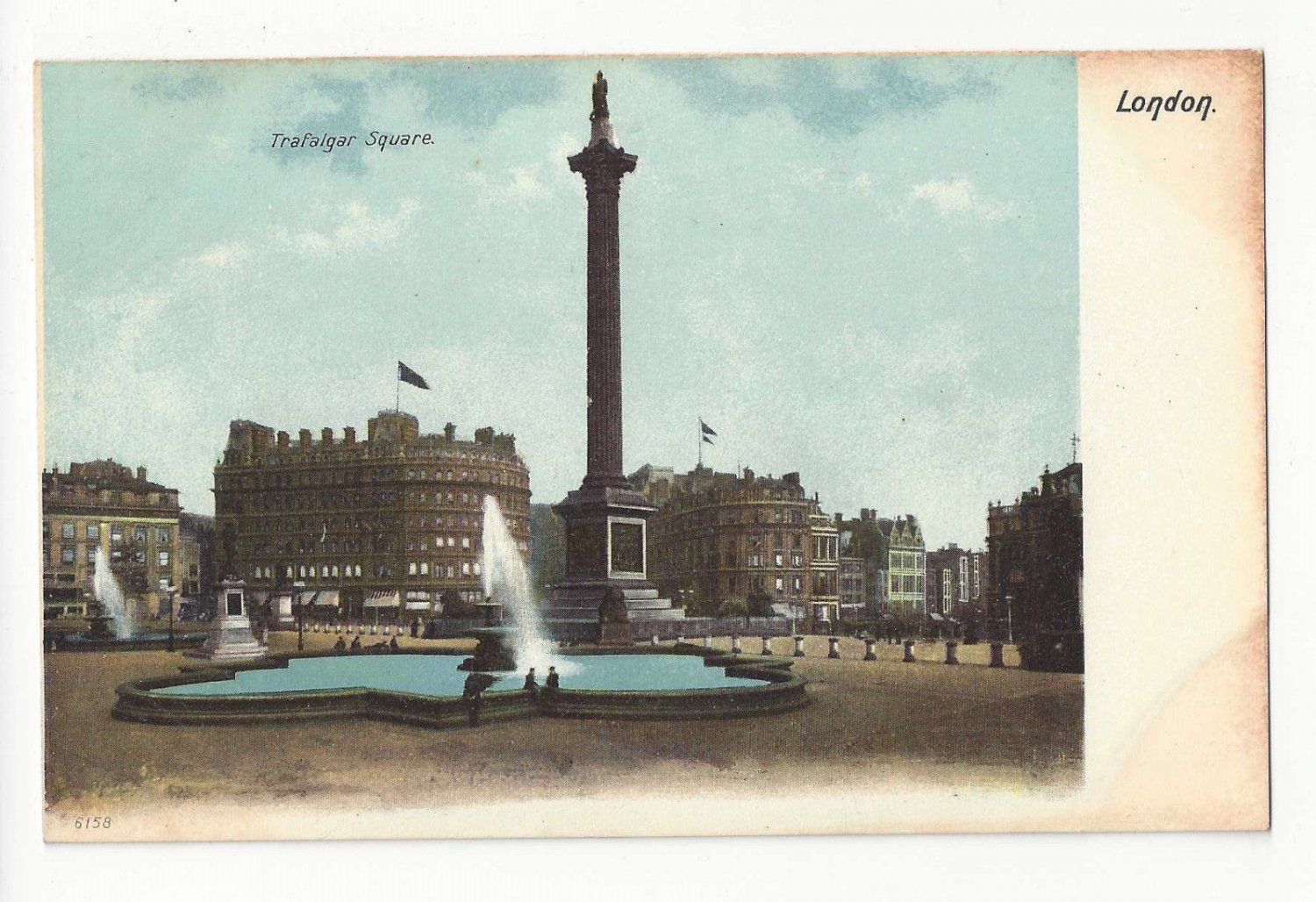 UK England London Trafalgar Square Nelson's Column Vtg H M & Co Postcard c 1910