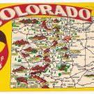 CO Colorado Map The Silver State Highways Route Numbers Landmarks Towns 60s Postcard CO Colorado Map The Silver State Highways Route Numbers Landmarks Towns 60s Postcard