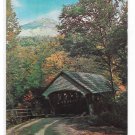 NH Franconia Notch Covered Bridge Flume Bus Rd Mt Liberty Postcard