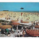 Michigan Lake St Clair Metropolitan Beach Bathers Umbrellas Vintage 50sPostcard