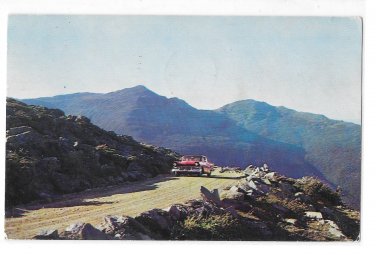 NH Mt Washington Auto Road Half Way Point White Mountains Mts Adams and Madison Postcard
