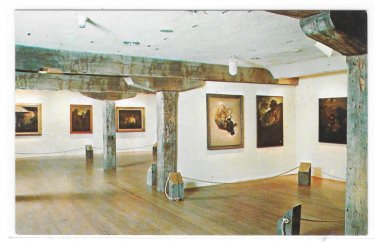 PA Chadds Ford Brandywine River Museum 1973 Interior Gallery Vintage Postcard