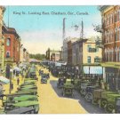 Canada Ontario King Street Looking East Toward Chatham Cars Shops Vntg 1929 Postcard Canada Ontario King Street Looking East Toward Chatham Cars Shops Vntg 1929 Postcard