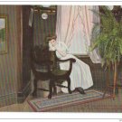 Romance Patriotic Woman Mourning Soldier Theodor Eismann Theochrom No 1121 Vtg Postcard