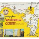 MD Greetings from Washington County Maryland Tour Routes Map Landmarks Vintage Postcard MD Greetings from Washington County Maryland Tour Routes Map Landmarks Vintage Postcard