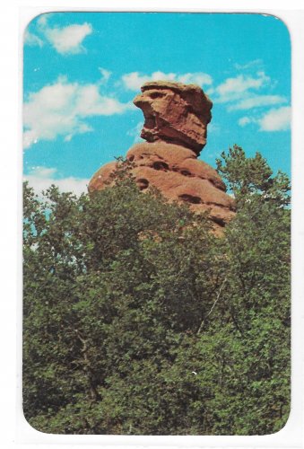 Old Scotchman Harry Lauder Rock Formation Pikes Peak CO Garden of the Gods Vntg Postcard
