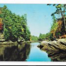 The Narrows Upper Dells Wisconsin River Vintage 1960  HH Bennett Postcard