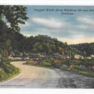 Arkansas Highway Route 100 Bella Vista  Rugged Bluffs Vintage 50s AR Postcard