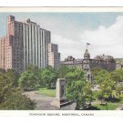 Quebec Canada Dominion Square Montreal Vntage 1950s Postcard