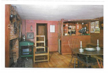 MA Deerfield Bar Room Hall Tavern Historic Massachusetts Vintage Walter H Miller Postcard