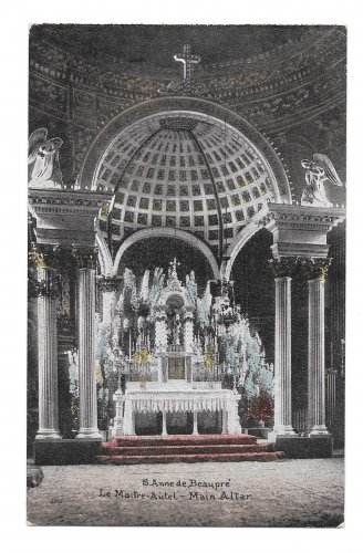 Canada Quebec St Anne de Beaupre Basilica Main Altar Church Vintage Postcard