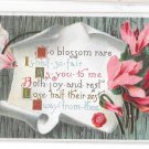 Romance Love Poem Greetings Flowers 1910 Embossed Litho Winsch back Postcard