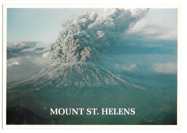 WA Mount St Helens Erupting Active Volcano Washington Ted Leonard Photo Vntg 4X6 Postcard