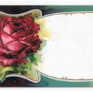Greetings Dark Red Rose Vintage posted 1909 Embossed Giltded Message Area Postcard Greetings Dark Red Rose Vintage posted 1909 Embossed Giltded Message Area Postcard