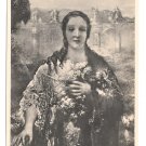German Artist Raffael Schuster Woldan Woman Northern Italian Villa 4X6 Munich Postcard