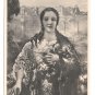 German Artist Raffael Schuster Woldan Woman Northern Italian Villa 4X6 Munich Postcard