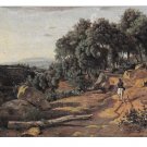 Painting View Near Volterra Artist Corot National Gallery of Art Washington DC Postcard