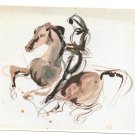 Delacroix Horseman Cavalier Study Drawing Louvre Museum Fernand Hazan 4X6 Postcard