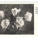 RPPC Gluckwunsch zum Wiegenfeste Happy Birthday Roses 1951 Austria Germany BNK Postcard