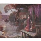 The Exquisite Hour Marie Hippolyte Lucas Painting Salon de Paris Neurdein Freres Postcard