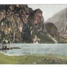 Pragser Wildsee Lake Dock Boat Austria Alps Tyrol Wurthle & Sohn  Postcard