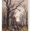Painting Adolf Kaufmann Winter Wooded Landscape Travelers on a Path BKWI 764 3 Postcard Painting Adolf Kaufmann Winter Wooded Landscape Travelers on a Path BKWI 764 3 Postcard