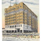 Atlantic City NJ The Mayflower Hotel and Beach Vntg Curteich Linen Postcard