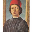 Botticelli Portrait of a Young Man Hanfstaengl nr 335 Kunstlerkarte Art 4X6 Postcard