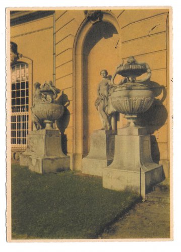 Germany Architecture Archway Statue Urns EAS 1944 E A Scwerdtfeger 4X6 Sepia Postcard