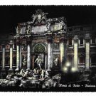 RPPC Italy Rome at Night Trevi Fountain M.M.R Bromostampa Torino 4X6 Glossy Postcard