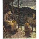 Feierabend Workdays End Sunset Matthaus Schiestl 1943 Austria 4X6 Art Postcard
