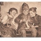 Artist M Wunsch Aller Anfang ist Schwer Children Knitting Kunstverlag Sepia Art Postcard Artist M Wunsch Aller Anfang ist Schwer Children Knitting Kunstverlag Sepia Art Postcard