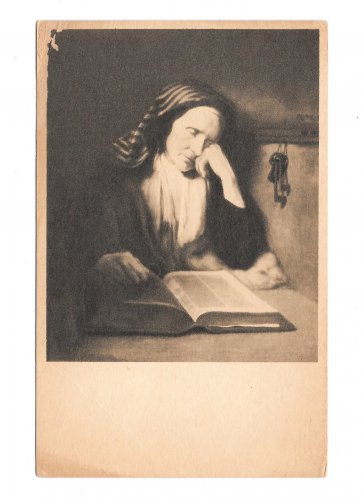 Old Lady Dozing Over Book Nicolas Maes Painting National Gallery of Art Postcard